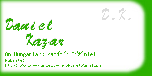 daniel kazar business card